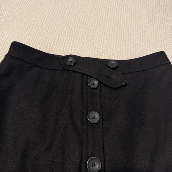 GAP womens black mini skirt 4 wool blend button up fully lined Y2K 90s 2000s - Picture 7 of 15